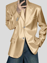 Men's Shiny Long Sleeve Blazer SKUL37519