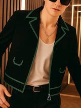 Men's Contrast Edge Casual Long Sleeve Jacket SKUL26089