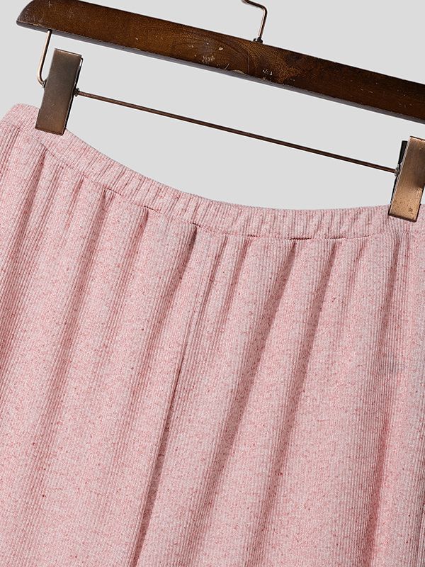 Men's Cozy Comfort Solid Textured Straight Wide Leg Pajama Pant SKUL70255