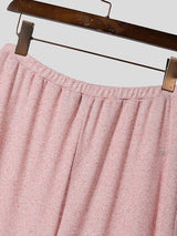 Men's Cozy Comfort Solid Textured Straight Wide Leg Pajama Pant SKUL70255
