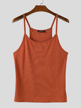 Men's Solid Color Knitted Casual Tank SKUL39025