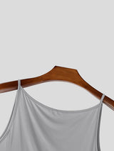 Men's Y2K Minimalist Spaghetti Strap Slim Fit Cropped Tank SKUL69706