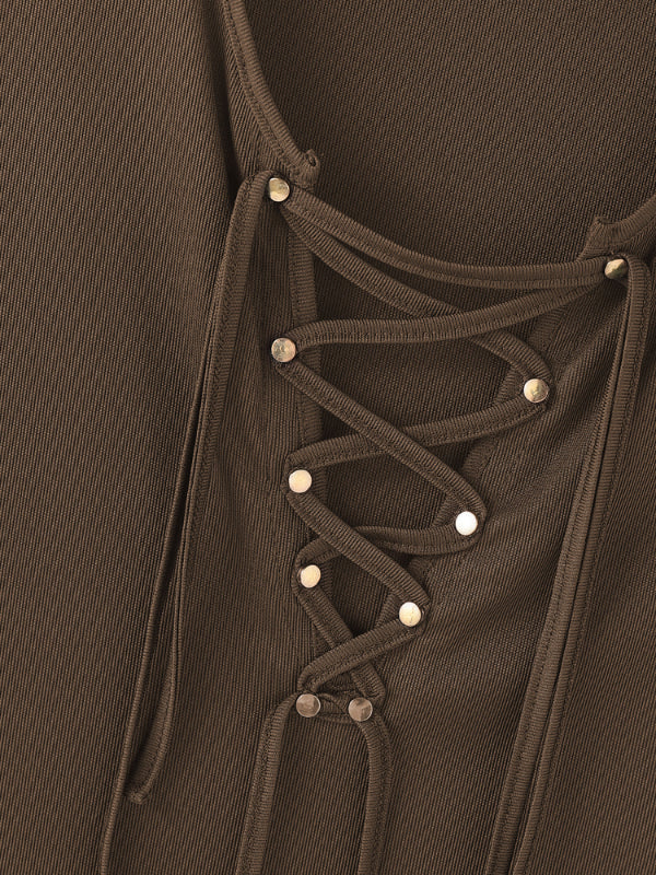 Mens Cut-Out Drawstring Sleeveless Bodysuit SKUL13030