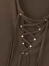 Mens Cut-Out Drawstring Sleeveless Bodysuit SKUL13030