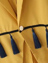 Men's Fringe Patchwork Short Sleeve Blazer SKUL22231