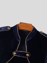 Men's Velvet Contrast Trim Button Tank SKUL49857