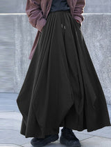 Men's Deconstructed Pleated Loose Fit Wide Leg Pant SKUL48593