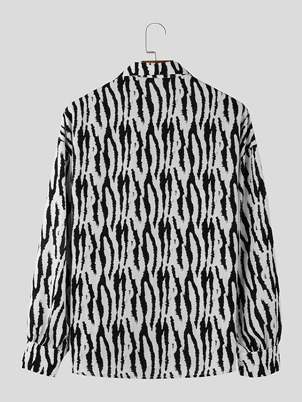 Mens Zebra Print Long Sleeve Shirt SKUK78445