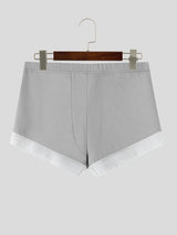 Men's Avant-Garde High-Street Metallic Trim Fitted Square-Cut Boxer Short SKUL68410