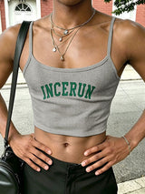 Men's Avant-Garde Genderless Y2K Aesthetic Letter Print Ribbed Knit Cropped Cami Tank SKUL58690