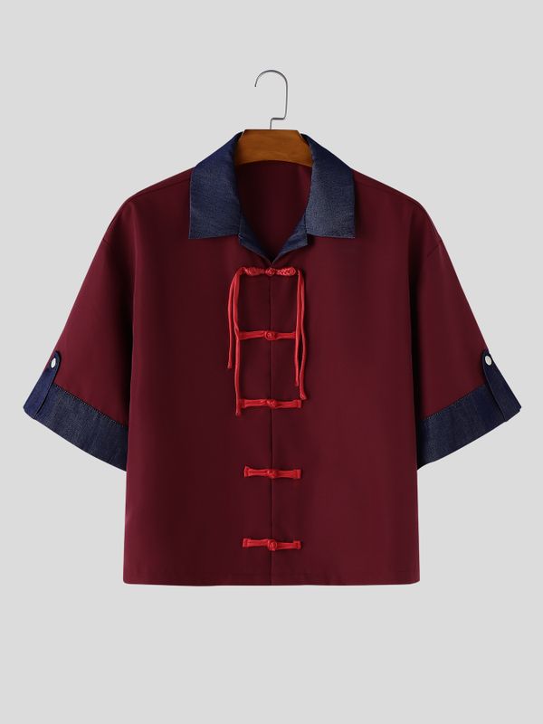 Men's New Chinese Style Relaxed Shirt SKUL61709
