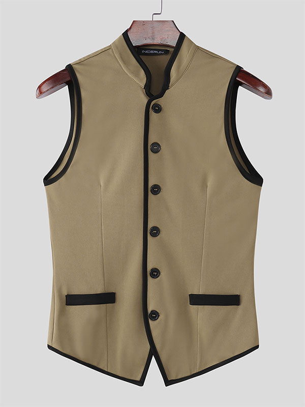 Men's Contrast Edge Sleeveless Shirt SKUL21531