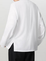 Mens Solid Color V-Neck Fitted Long Sleeve Blazer SKUK79216