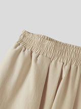 Mens Solid Color Wide Leg Casual Pant SKUL16630