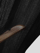 Men's Glitter Sheer Mesh Patchwork Short Sleeve T-Shirt SKUL12896