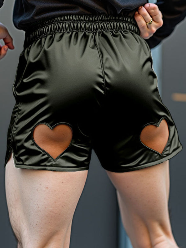 Mens Heart Cut-Out Glitter Casual Short SKUL18893