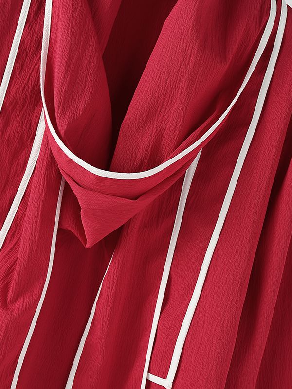 Men's Deconstructed Textured Ribbon Patchwork Contrast Color Shirt SKUL36608