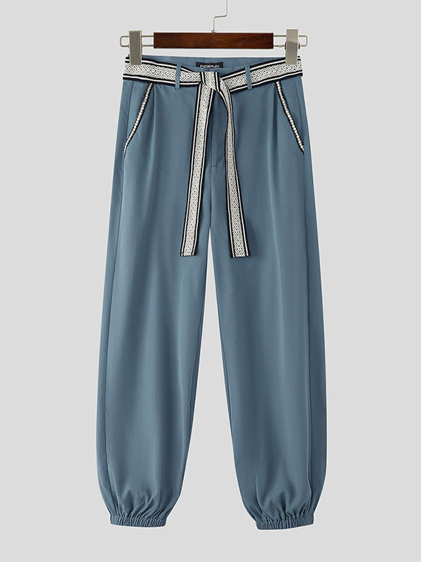 Men's Webbing Patchwork Jogger Casual Pant SKUL32030