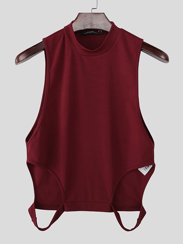 Men's Side Cutout Crew Neck Tank SKUL46518