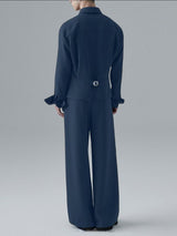 Men's Solid Color Casual Two Pieces Outfit SKUL37894