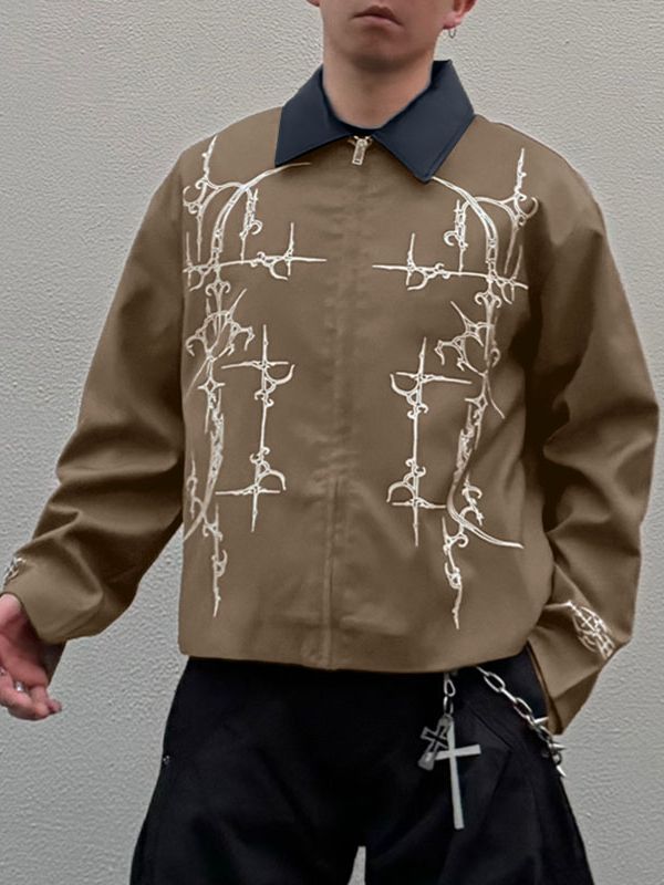 Men's Casual Printed Long Sleeve Jacket SKUL40153