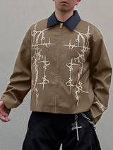 Men's Casual Printed Long Sleeve Jacket SKUL40153