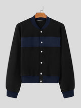 Mens Color-Block Patchwork Long-Sleeve Jacket SKUK85026