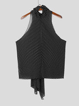 Mens Polka Dot Semi-Sheer Tank SKUL07503