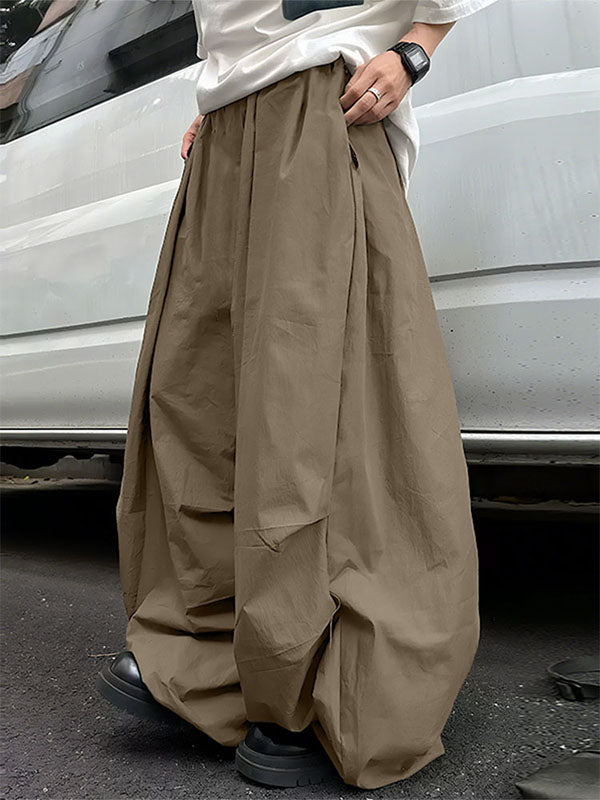 Mens Solid Color Textured Loose Pant SKUL15193