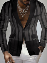 Mens Sheer Striped Long Sleeve Blazer SKUK81738