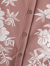 Mens Floral Print 3/4 Sleeve Shirt SKUL02371