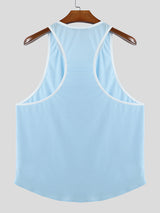 Mens Letter Print Colorblock Tank SKUK99996