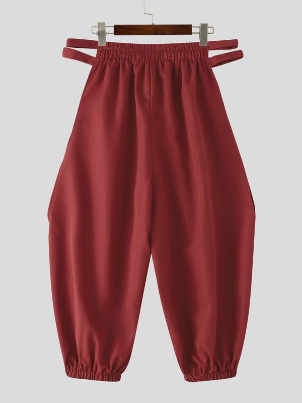 Men's New Chinese Style Side Cut Out Lantern Pant SKUL59962