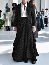 Men's Polka Dot Print Irregular Hem Two Pieces Outfit SKUL25725