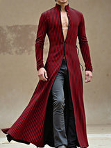 Men's Striped Casual Long Sleeve Cardigan SKUL26086