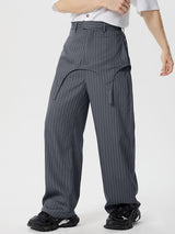 Mens Casual Striped Straight-Leg Long Pant SKUK64778