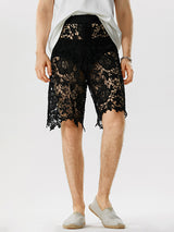 Mens Flora Lace See Through Shorts SKUK13164