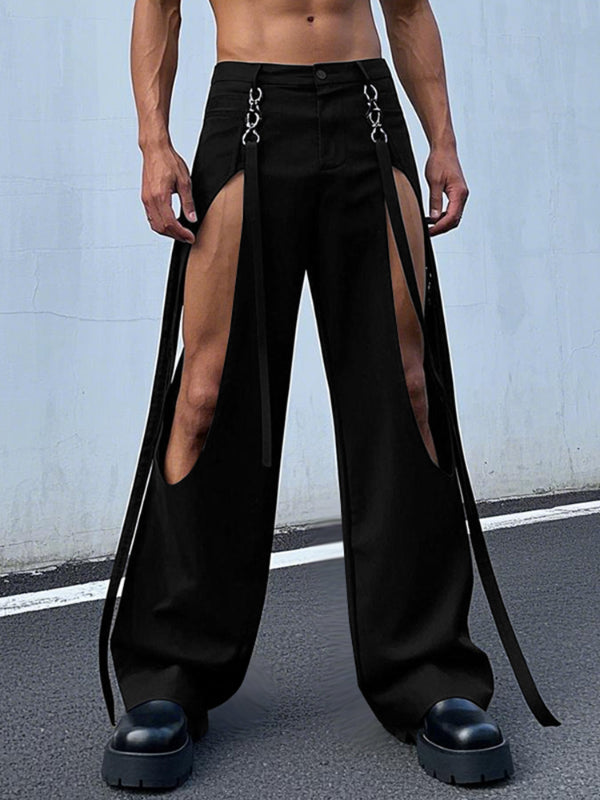 Mens Solid Color Side Cutout Casual Pant SKUL11467