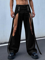 Mens Solid Color Side Cutout Casual Pant SKUL11467