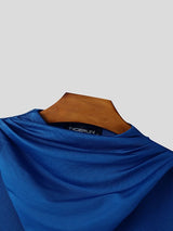 Men's Solid Color Textured Scarf Collar Tank SKUL47954