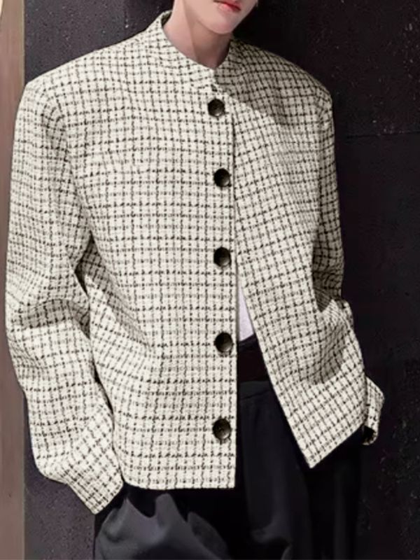 Men's Solid Casual Long Sleeve Jacket SKUL31636