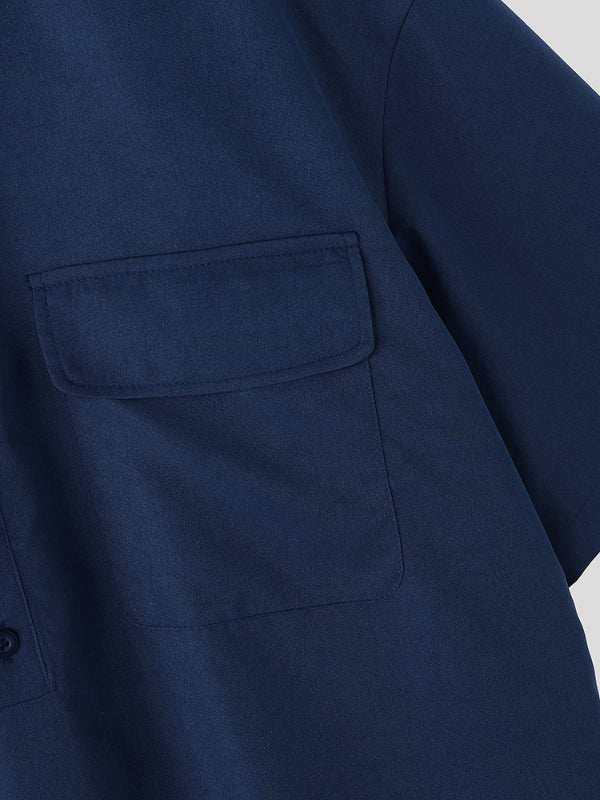 Men's Solid Color Lapel Casual Two Pieces Outfit SKUL30320