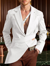 Men's Irregular Hollow Out Casual Long Sleeve Blazer SKUL22299