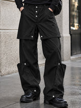 [Pre-order] Men's Avant-Garde Darkwear City Walk Snap Apron Overlay Wide-Leg Pant SKUL88427