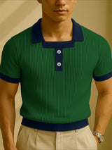 Mens Color Block Textured Short Sleeve Shirt SKUL16887