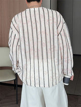 Mens Sheer Mesh Gradient Long Sleeve T-Shirt SKUL19768