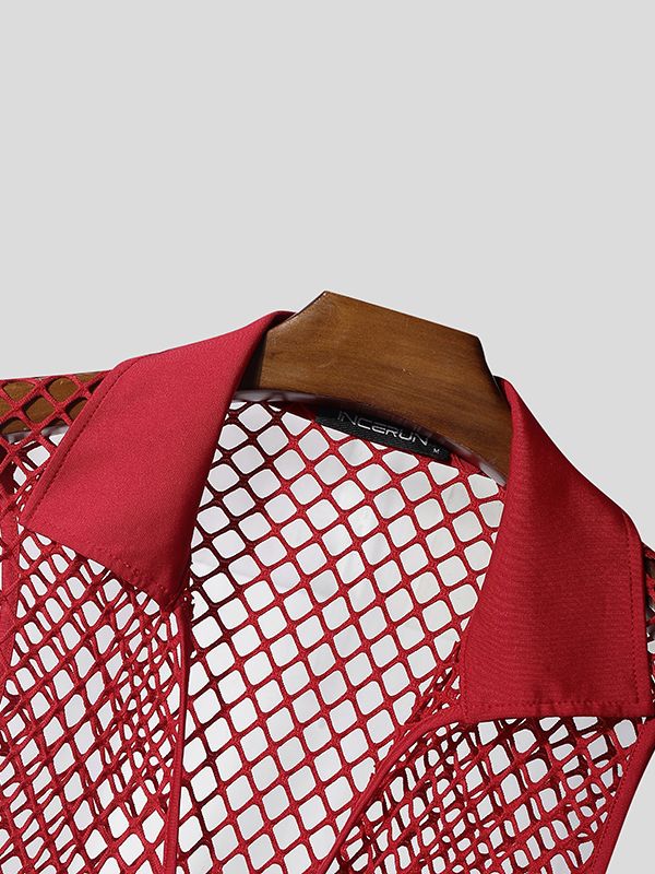 Men's Sheer Mesh Side Cutout Tank SKUL46528