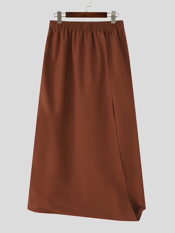 Men's Solid Color Wide Leg Casual Pant SKUL22805