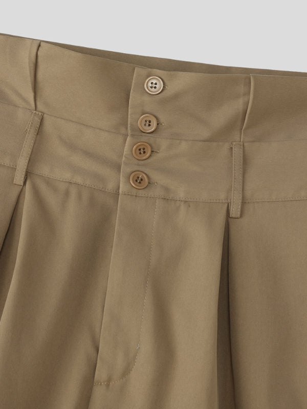 Mens Solid Color High-Waisted Casual Short SKUL15040