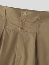 Mens Solid Color High-Waisted Casual Short SKUL15040